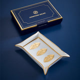 Jonathan Adler Lips Valet Tray in White/Gold