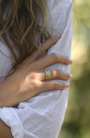 Anabel Aram Feather Pave Ring