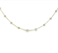 Elizabeth and Rose Pearl and 18K Gold Filled Necklace