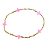 Enewton Egirl Signature Cross Small Gold Pattern Bead Bracelet