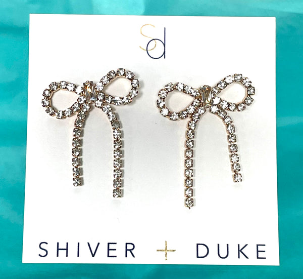 Shiver + Duke Eloise Bow Earrings