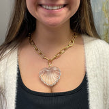 Yochi Charli Chain and Vintage Lucite Heart Statement