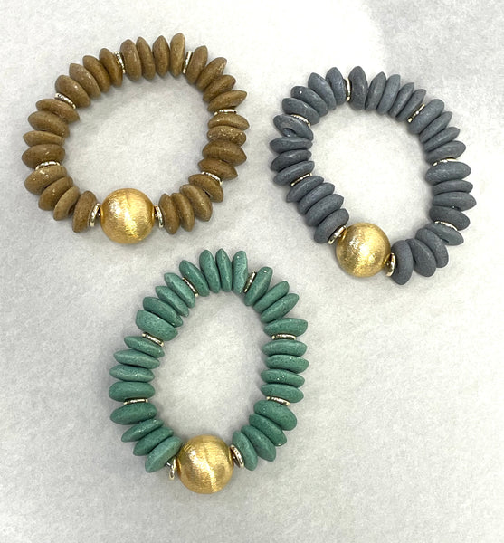 Shiver + Duke Pebble Bead Bracelet