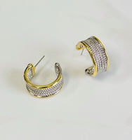 Iishii Designs Two-Tone Mesh Hoop Earrings