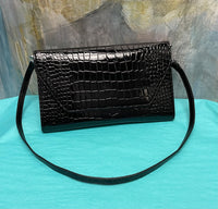 Persuasion Leather Clutch/Shoulder/Crossbody Bag in Crocco