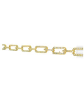 Elizabeth and Rose CZ Bold Link Bracelet