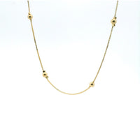 Elizabeth and Rose 18K Gold Filled 4mm Bead and Box Chain Necklace