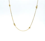 Elizabeth and Rose 18K Gold Filled 4mm Bead and Box Chain Necklace