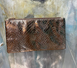 Caroline Hill Liz Crossbody Bag in Metallic Bronze Skin
