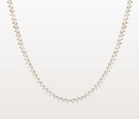 Iishii Designs 3mm CZ Three Prong Tennis Necklace