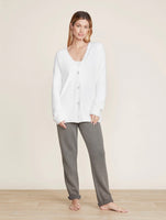 Barefoot Dreams CozyChic Lite® Cable Button Cardi in Pearl
