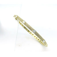 Elizabeth and Rose Luxe CZ and Pave Hinged Bangle Bracelet