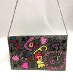 Tiana Designs Beaded LOVE and Hearts Handbag