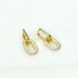 Iishii Designs Pave Link Drop Earring