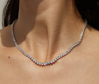 Iishii Designs 3mm CZ Three Prong Tennis Necklace