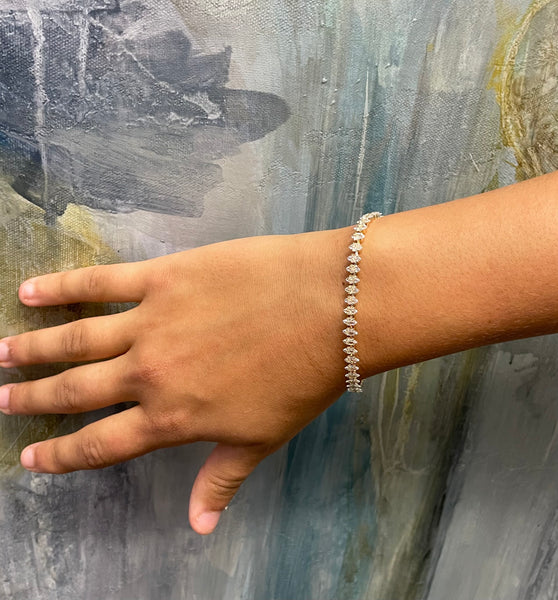 Elizabeth and Rose Large Marquise Cut CZ Tennis Bracelet
