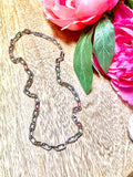 iishii Designs Pave Link and Paperclip Chain Necklace
