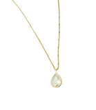 Elizabeth and Rose 18K Gold Filled Delicate Teardrop CZ Chain Necklace