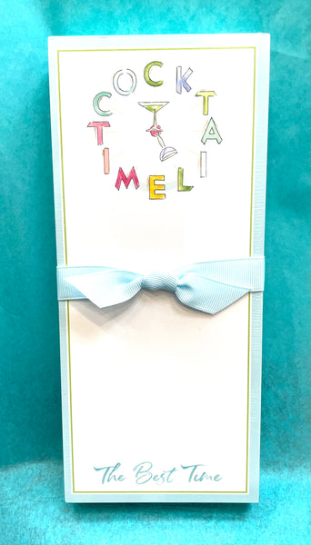 Luxe Notepad Hand Painted Cocktail Time
