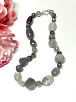 Simon Sebbag Quartz and Labradorite Grey Mix Beaded Necklace