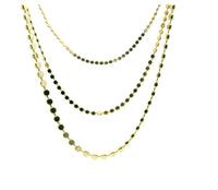 Elizabeth and Rose 18K Gold Filled Triple Row Necklace