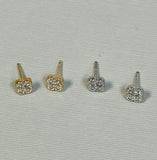 Elizabeth and Rose 18K Gold Filled Four Leaf Clover Stud Earrings