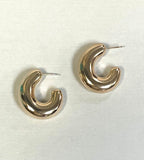 Elizabeth and Rose Chunky Tube Hoop Earrings