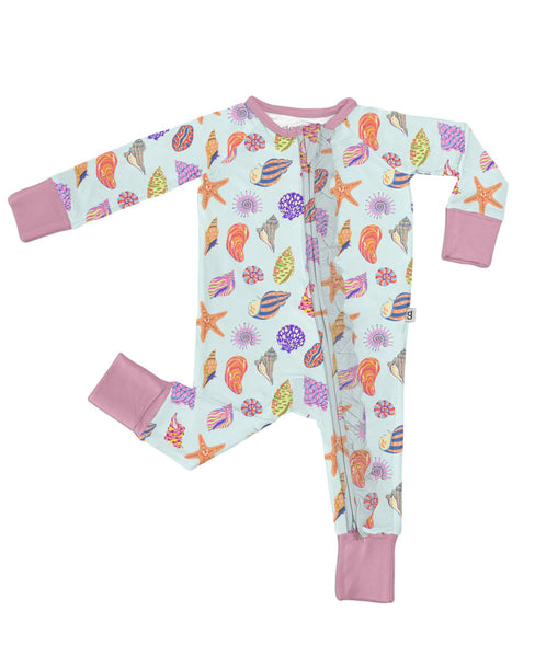 Goosies Long Sleeve Zip PJ in Seashells