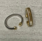Iishii Designs Metal Ribbed Flexible Cuff Bracelet