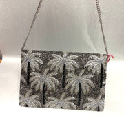 Tiana Designs Beaded Metallic Palm Tree Handbag