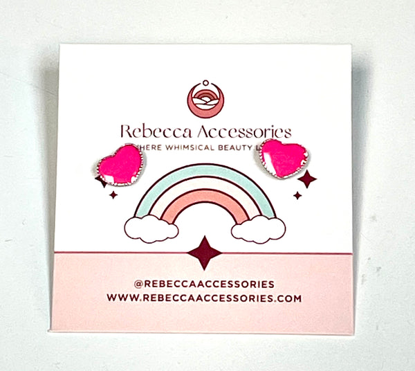 Rebecca Pink Heart Earring