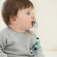 Bella Tunno Multi Beaded Pacifier Clip - Boy Multi