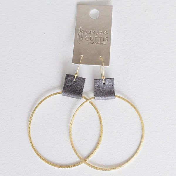 Leslie Curtis Grayson Earring in Gold Charcoal