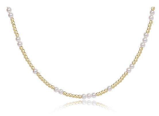 Enewton Hope Unwritten Pearl Necklace 2mm Gold with 3mm Pearl