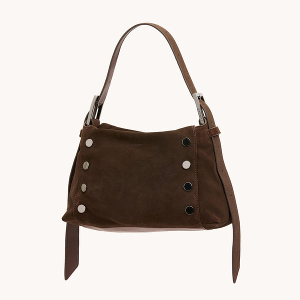 Hammitt Bryant Medium in Belted Suede with Gunmetal