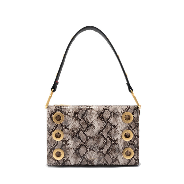 Hammitt Montana Clutch Small in Contrast Snake