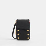 Hammitt VIP Mobile Crossbody Handbag in Black Red Zip