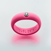 Casual Carats Classic Hot Pink Silicone and Diamond Band