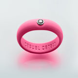 Casual Carats Classic Hot Pink Silicone and Diamond Band