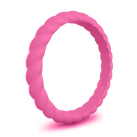 Casual Carats Silicone Roping Stackable Band