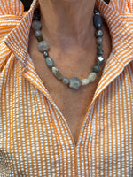 Simon Sebbag Quartz and Labradorite Grey Mix Beaded Necklace