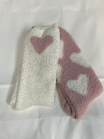 Barefoot Dreams CozyChic 2 Pack - Pink Hearts Sock Set