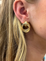 Elizabeth and Rose 18K Gold Filled 1970's Retro Knocker Earring