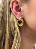 Elizabeth and Rose 18K Gold Filled 1970's Retro Knocker Earring