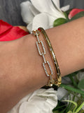 Elizabeth and Rose CZ Bold Link Bracelet