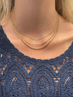 Elizabeth and Rose 18K Gold Filled Triple Row Necklace