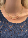 Elizabeth and Rose 18K Gold Filled Triple Row Necklace