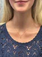 Elizabeth and Rose 18K Gold Filled Delicate Teardrop CZ Chain Necklace