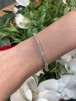 Elizabeth and Rose Luxe CZ and Pave Hinged Bangle Bracelet
