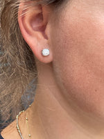 Unmined Lab-Grown Diamonds - 2.0 Ct Four Prong Stud Earrings